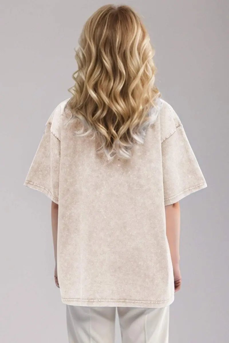 Basic Bae Round Neck Half Sleeve T-Shirt for Women - Love Salve